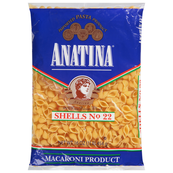 Dry Pasta Anatina Shells, No. 22 hero