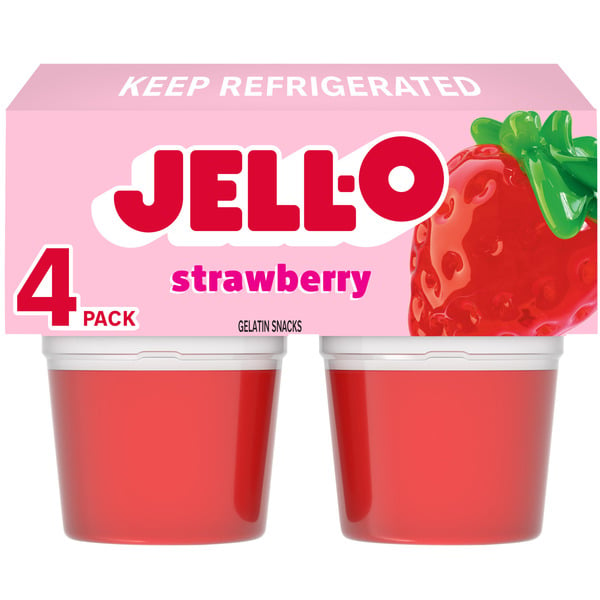 Refrigerated Pudding & Desserts Jell-O Strawberry Refrigerated Gelatin hero