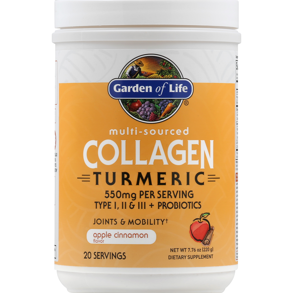 Miscellaneous Supplements Garden of Life Collagen Turmeric, Multi-Sourced, Apple Cinnamon Flavor hero