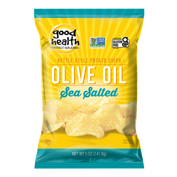 Chips & Pretzels Good Health Kettle Style Olive Oil Chips Sea Salt hero