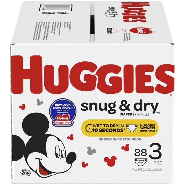 Diapers & Wipes Huggies Snug & Dry Diapers, Size 3, 88 Count hero