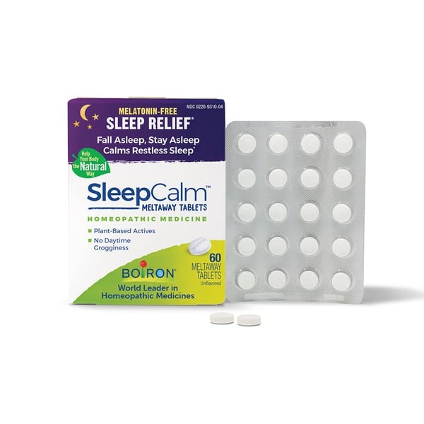 Sleep & Stress Aids Boiron Sleepcalm Melatonin-Free Tablets, Homeopathic Sleep Aid, Calm Restless Sleep, Zzzs for Adults hero