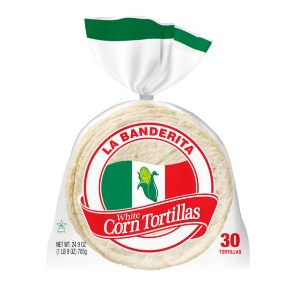 Latino Foods La Banderita White Corn, 5.5" Tortillas hero