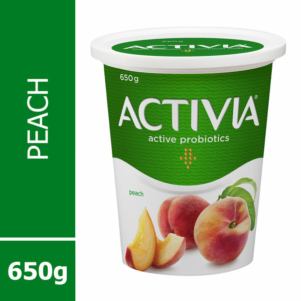 Yogurt Activia Yogurt With Probiotics, Peach Flavour, Value Tub hero