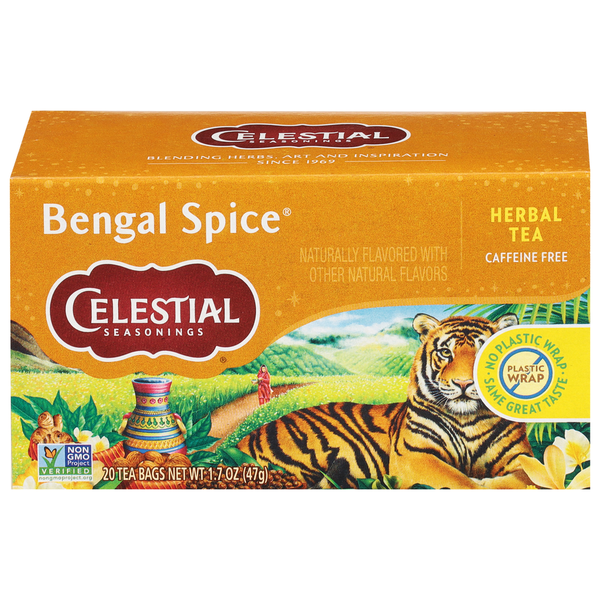 Tea and Lemonade Celestial Seasonings Herbal Tea, Caffeine Free, Bengal Spice, Tea Bags hero