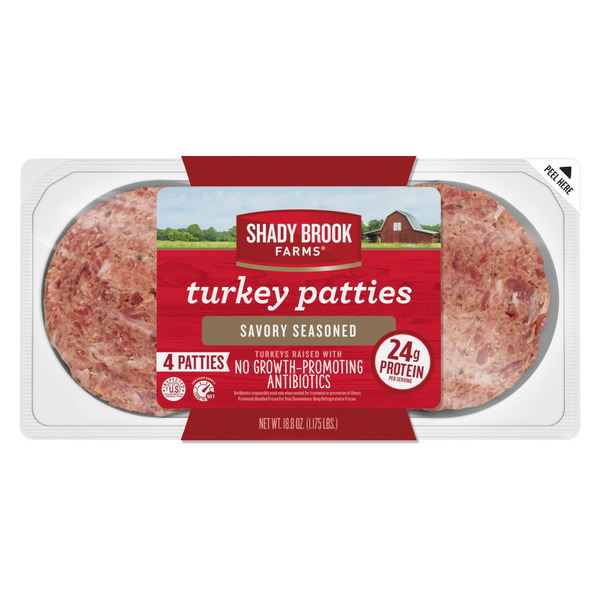 Frozen Meat & Seafood Shady Brook Farms® Savory Seasoned Turkey Patties hero