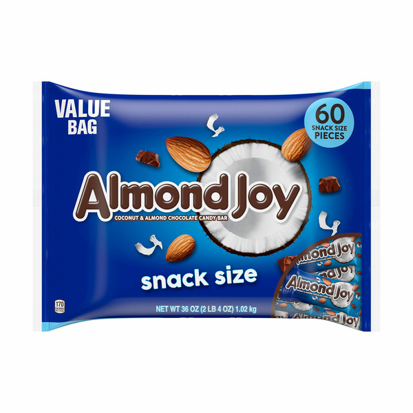 Candy & Chocolate ALMOND JOY Coconut and Almond Chocolate Snack Size Candy hero