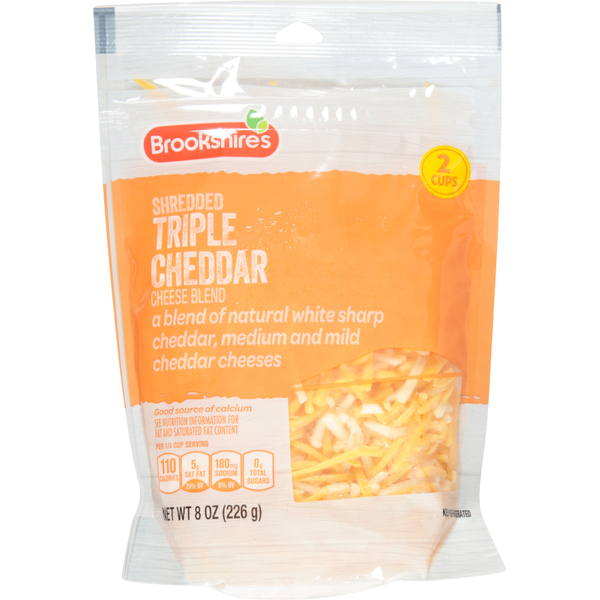 Packaged Cheese Brookshire's Shredded Cheese Blend, Triple Cheddar hero