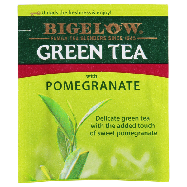 Tea (Loose, Bags and Pods) Bigelow Green Tea, Pomegranate hero