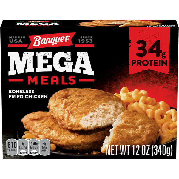 Frozen Meals Banquet Boneless Fried Chicken, Frozen Meal hero