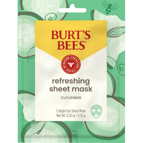 Facial Care Burt's Bees Refreshing Sheet Mask with Cucumber, 99% Natural Origin hero