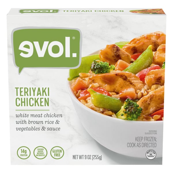 Frozen Meals Evol Gluten Free Teriyaki Chicken, Frozen Meal hero