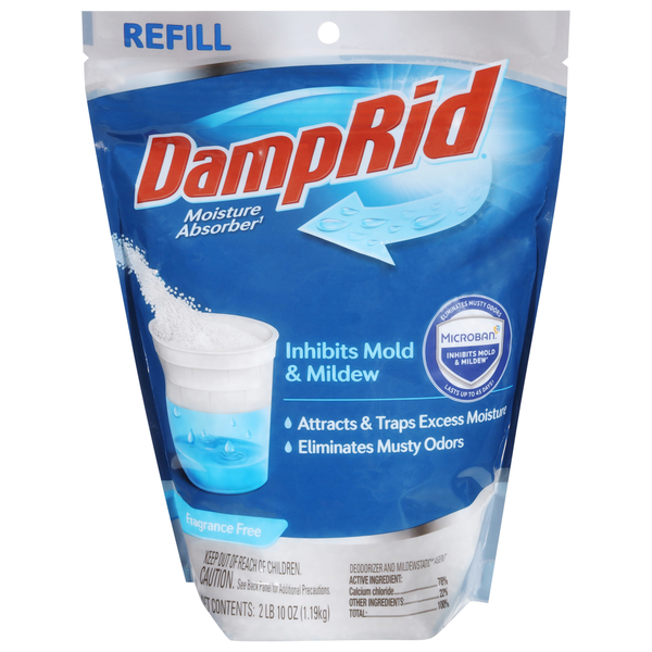 Cleaning Products DampRid Moisture Absorber, Fragrance Free, Refill hero