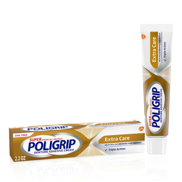 Oral Hygiene Poligrip Extra Care Denture Adhesive Cream hero