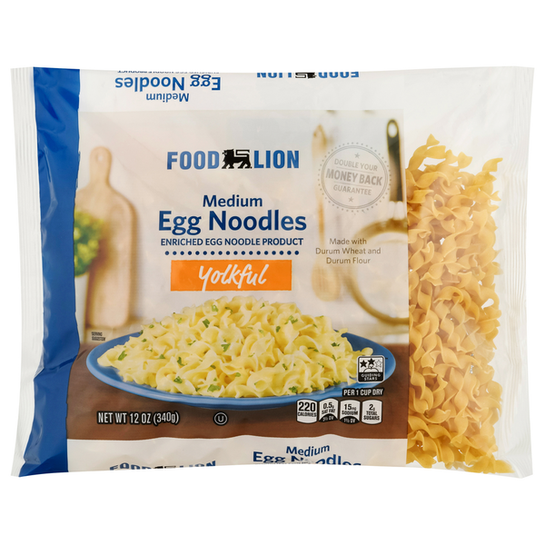 Dry Pasta Food Lion Egg Noodles, Medium, Yolkful hero