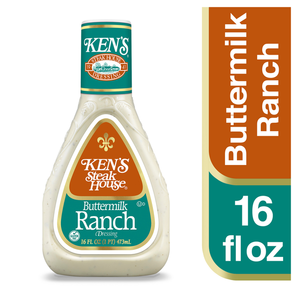 Salad Dressing & Toppings Ken's Steak House Dressing, Buttermilk Ranch hero