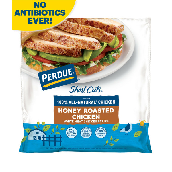 Perdue Carved Honey Roasted Chicken Breast Strips hero