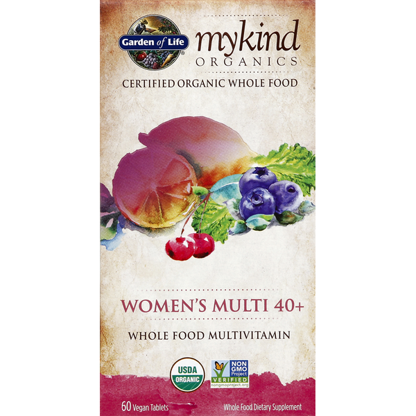 Vitamins & Minerals Garden of Life Multivitamin, Whole Food, Women's Multi 40+, Vegan Tablets hero