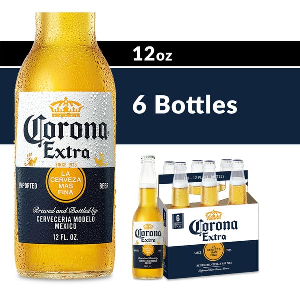 Beers & Coolers Corona Extra Mexican Lager Import Beer Bottles hero