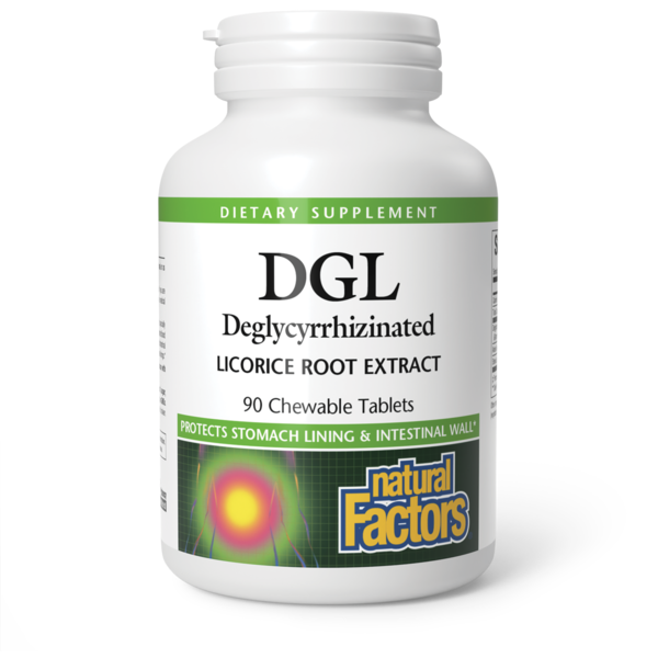 Digestion Natural Factors Dgl Chewable hero