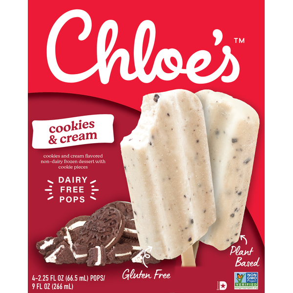 Ice Cream & Ice Chloe's Cookies & Cream Oatmilk Pops hero