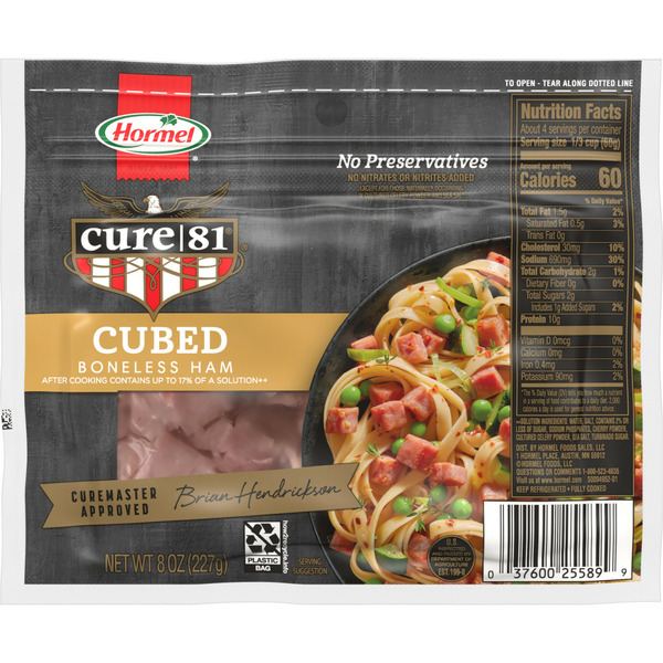 Packaged Meat Hormel Cure 81 Cubed Ham Classic hero