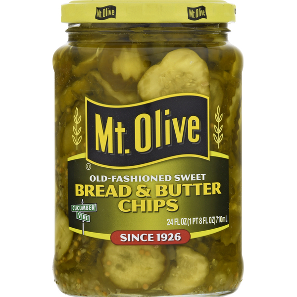 Pickled Goods & Olives Mt. Olive Sweet Bread & Butter Old Fashion Pickle Chips hero