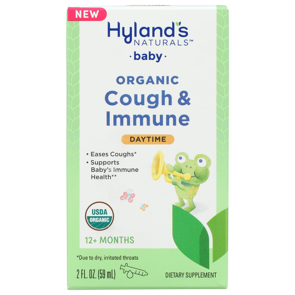 Hyland's Baby Organic Cough & Immune, Daytime, 2 Ounce hero