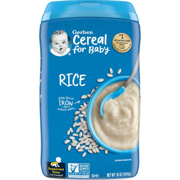 Baby Food & Formula Gerber Cereal Baby Cereal Rice Canister hero