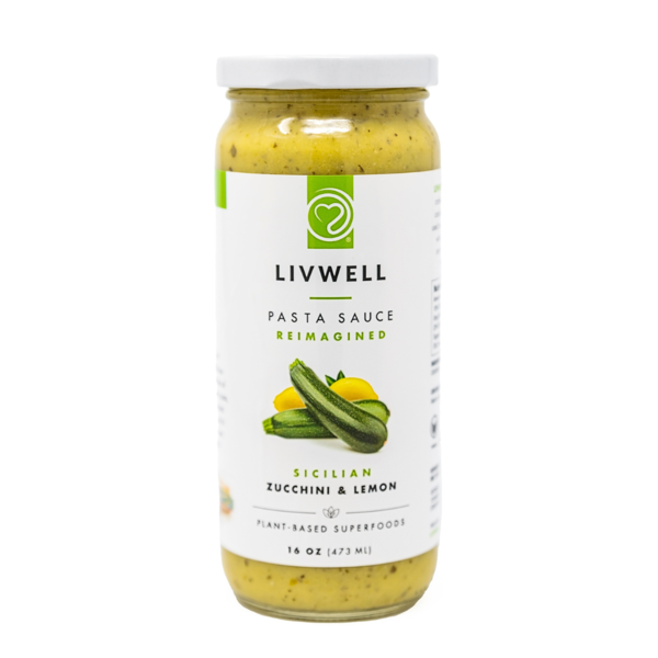 Condiments Livwell Foods Sicilian Zucchini and Lemon Pasta Sauce ( Dairy Free, GF) hero