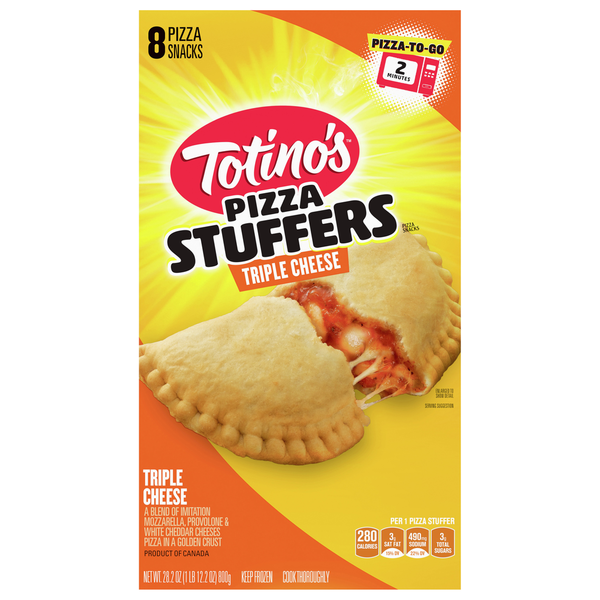 Frozen Pizza Totino's Pizza Stuffers, Triple Cheese hero