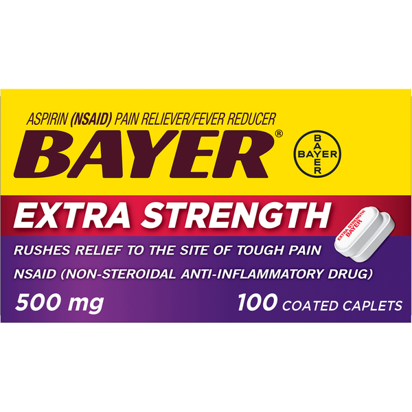 Muscles, Joints & Pain Relief Bayer Aspirin, Extra Strength, Coated Caplets hero