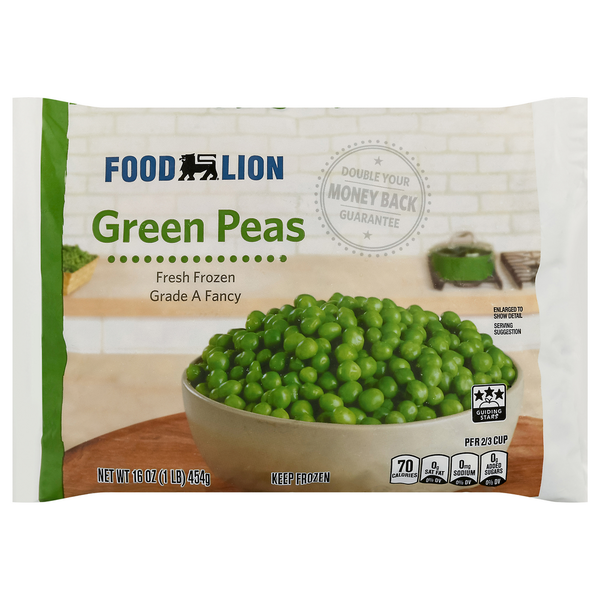 Vegetables, Vegan, & Vegetarian Food Lion Green Peas, Bag hero