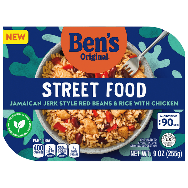 Grains, Rice & Dried Goods Ben's Original Red Beans & Rice, with Chicken, Jamaican Jerk Style, Street Food hero