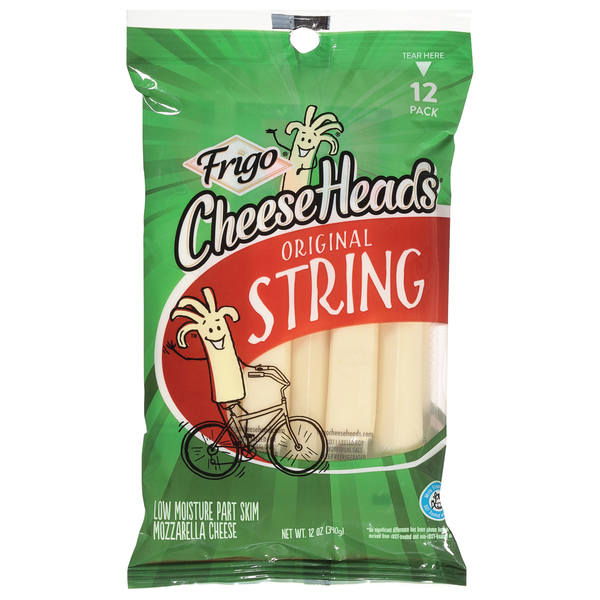 Cheese Frigo String Cheese, Mozzarella, Original, 12 Pack hero