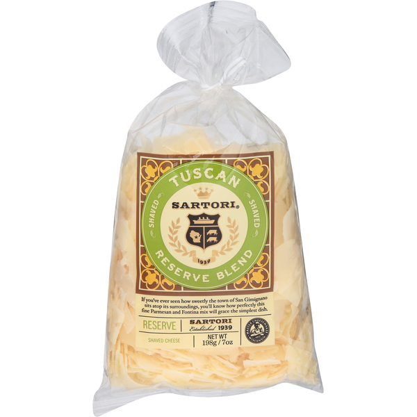 Packaged Cheese Sartori Shaved Cheese, Tuscan Reserve Blend hero