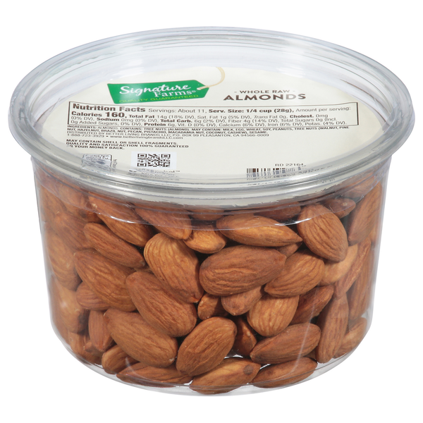 Nuts, Seeds & Dried Fruit Signature Farms Almonds, Raw, Whole hero