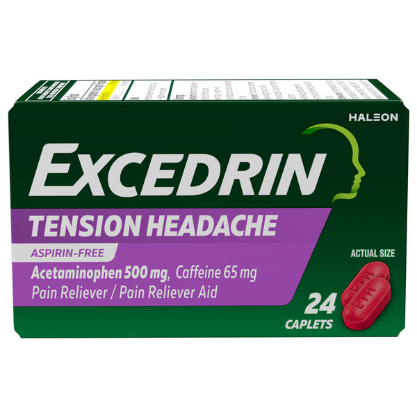 Muscles, Joints & Pain Relief Excedrin Tension Headache Relief Caplets No Aspirin hero