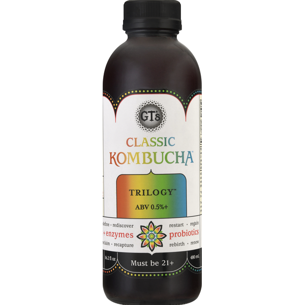 Kombucha GT's Living Foods Kombucha, Classic, Trilogy hero