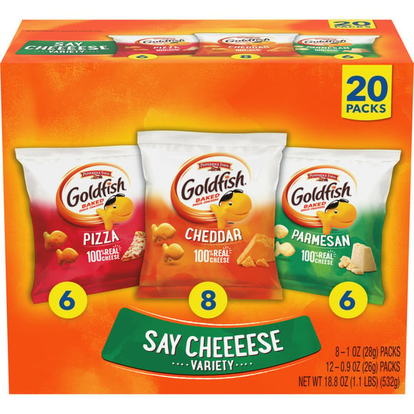 Crackers Pepperidge Farm Goldfish Crackers Say Cheeeese Variety hero