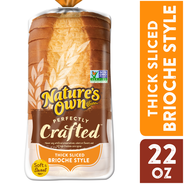 Bread Nature's Own Perfectly Crafted Thick Sliced Brioche Style Bread hero