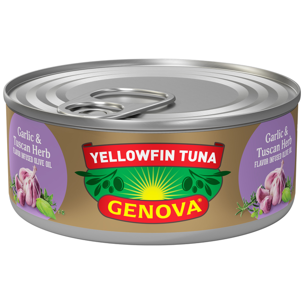 Canned Meat & Seafood Genova Tuna, Garlic & Tuscan Herb, Yellowfin hero