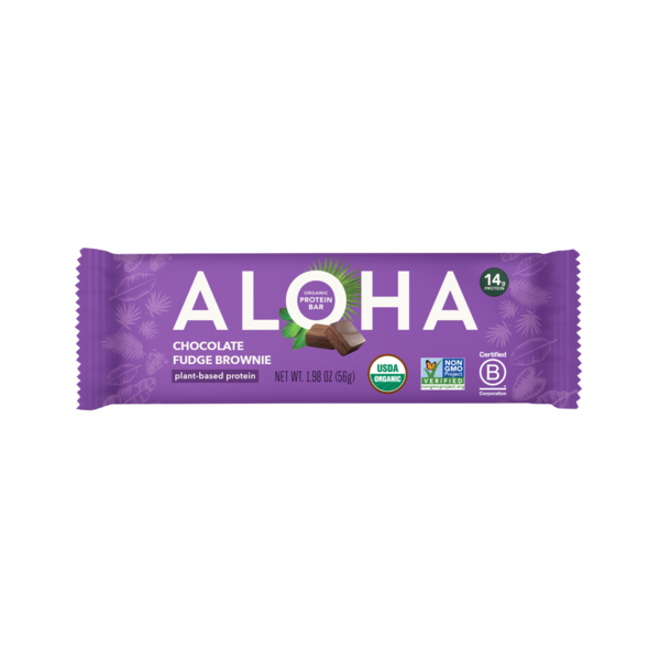 Protein & Meal Replacements Aloha Protein Bar, Organic, Chocolate Fudge Brownie hero