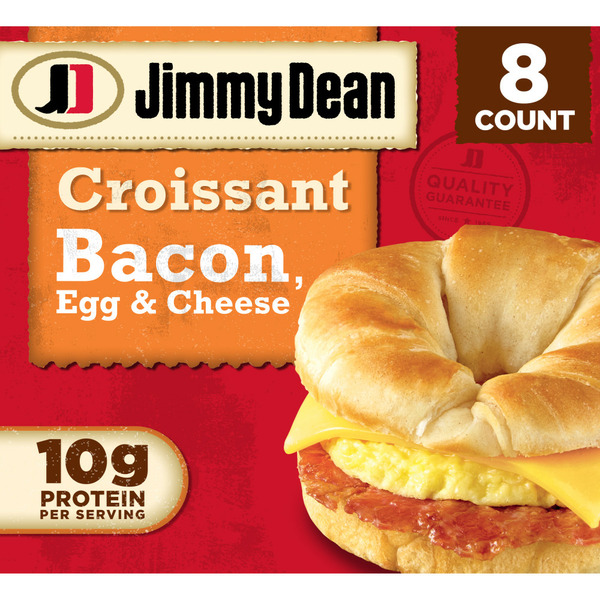 Frozen Breakfast Jimmy Dean Bacon, Egg & Cheese Croissant Sandwiches, Frozen hero