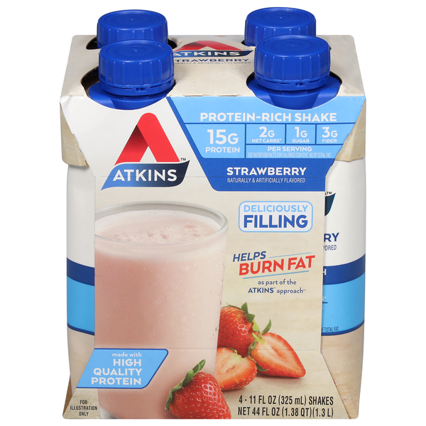 Protein & Meal Replacements Atkins Protein-Rich Shake, Strawberry hero