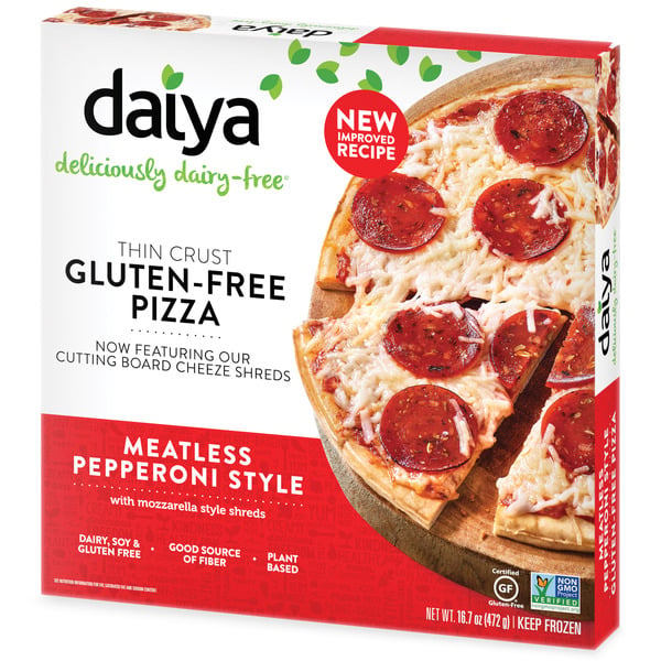 Frozen Pizza Daiya Dairy Free Meatless Pepperoni Gluten Free Pizza hero