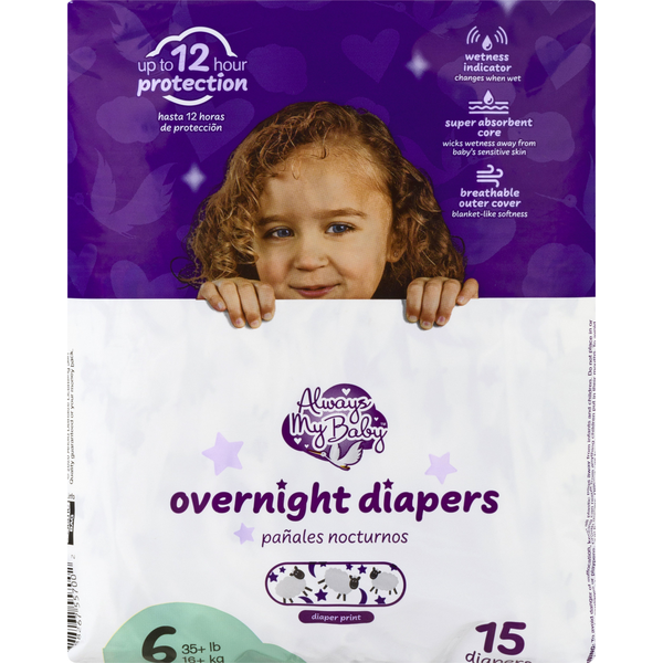 Diapers & Wipes Always My Baby Overnight Diapers Size 6 hero