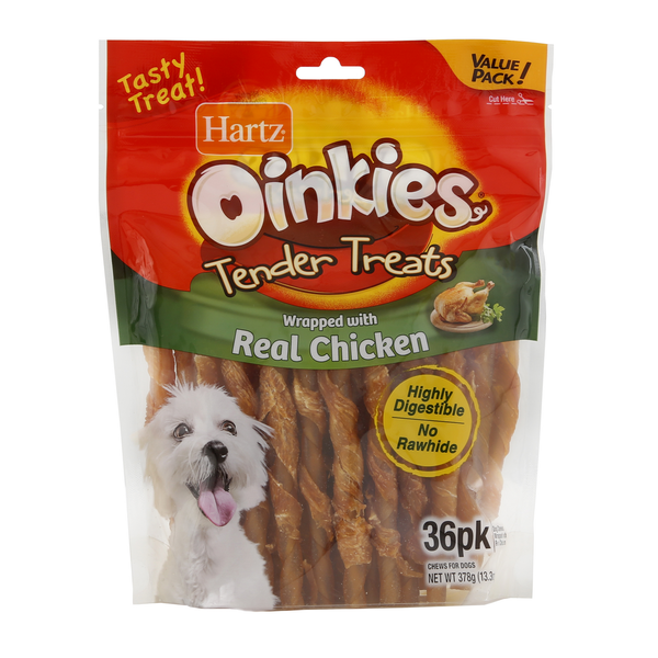 Dog Food & Care Hartz Oinkies Tender Treat Real Chicken Dog Treats hero