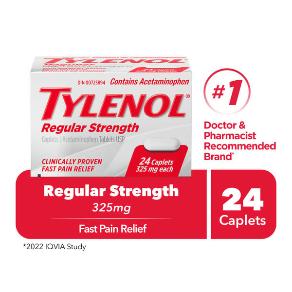 Pain Relievers Tylenol Adult Regular Strength Pain Relief Acetaminophen Caplets 325 Mg hero