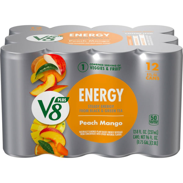 Juice & Nectars V8 Peach Mango Juice Energy Drink hero